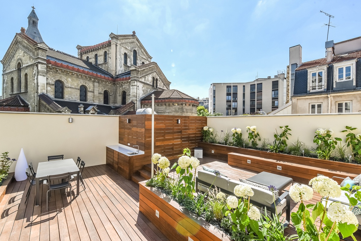 Cration d'une terrasse sur le toit d'un immeuble  Paris : Rooftop architecte paris