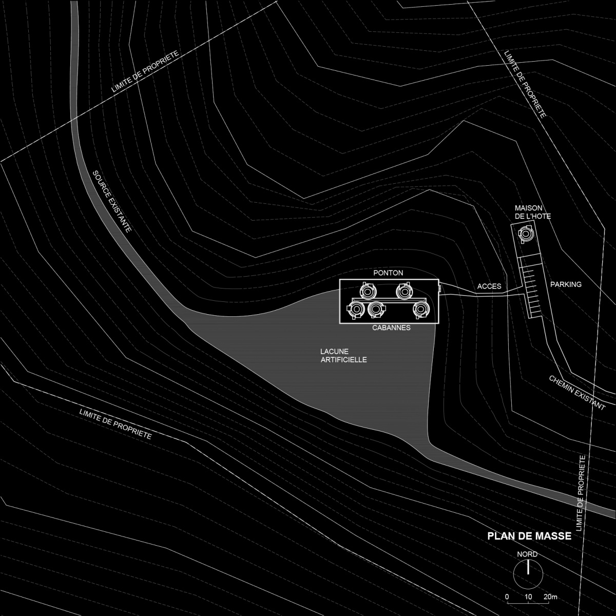 Lodge Las Rucas : plan masse