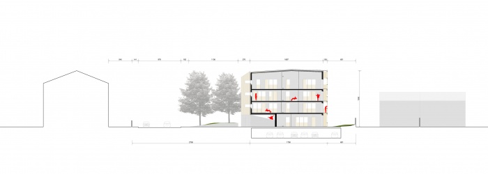 30 logements locatifs sociaux en BBC : COUPE TRANS color copiearchi