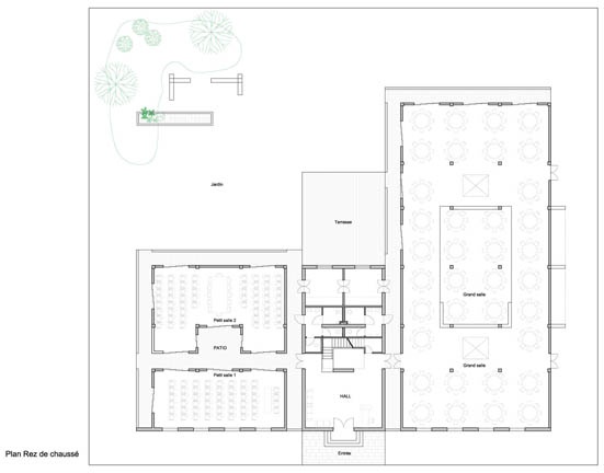 Etude salle polyvalente en Cote d'Ivoire : 0904_Plan RDC