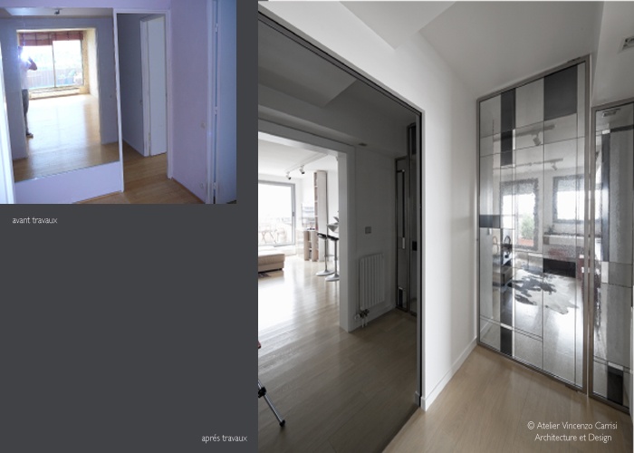 Rnovation - amnagement d'un appartement  Paris 11me : 01 Atelier Carrisi entree