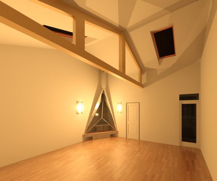 Rhabilitation d une maison de Banlieu : Vue 3D 4