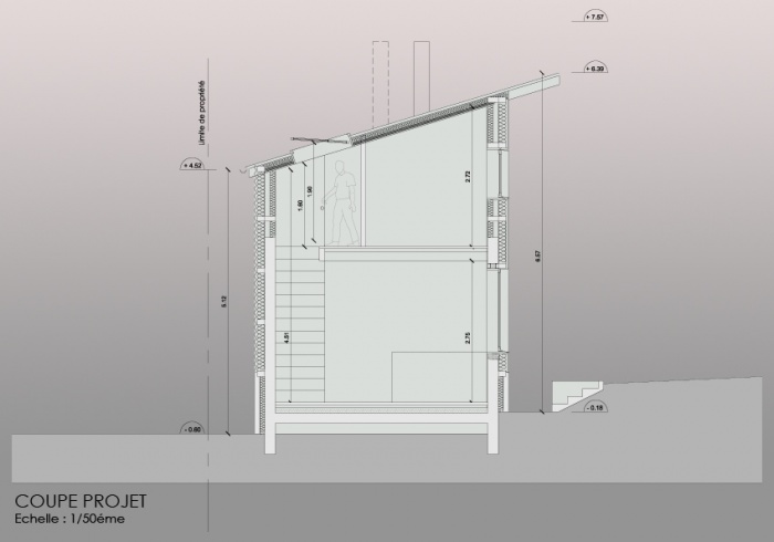 Surlevation d'une maison  usage d'habitation : 3 PL cop