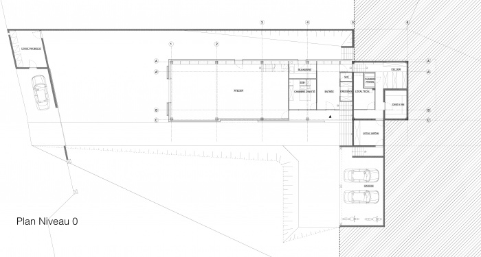 Maison - Atelier : Plans niveau 0