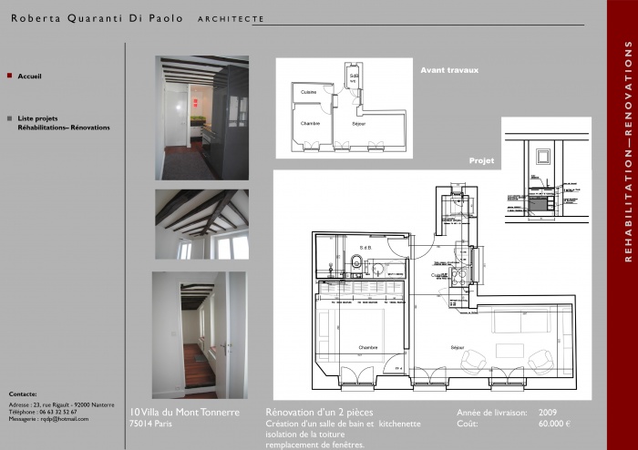 Rénovation d'un 2 pièces