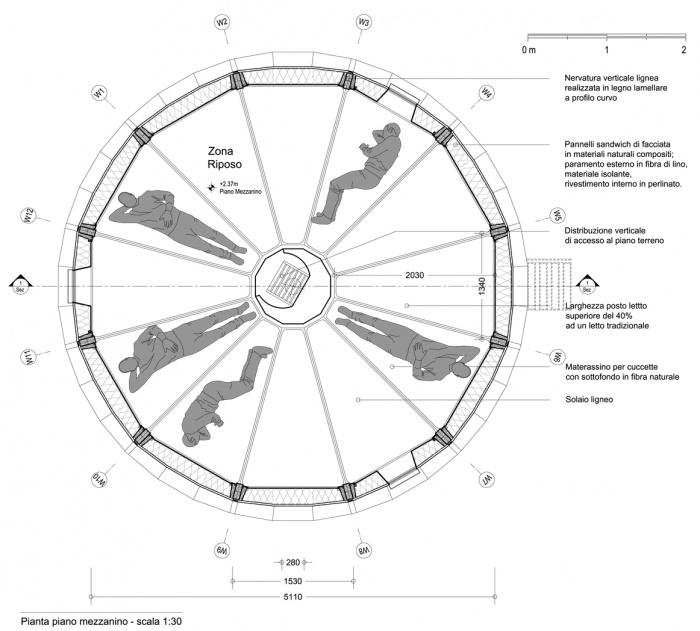 Refuge Fanton : Plan Zone Repos