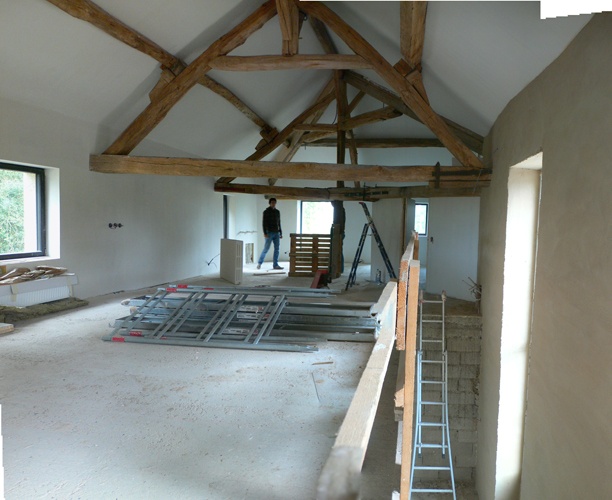 Transformation d'une grange en loft : Chantier