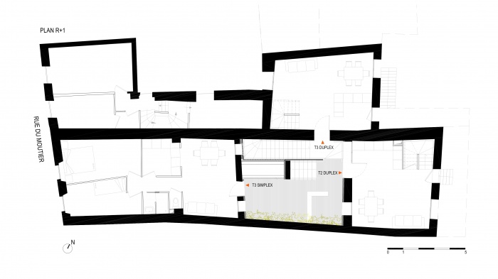 Centre de sant et 4 logements - Sucy-en-Brie : 05-Sucy en Brie_rehabilitation pole dentaire + logements_plan r1