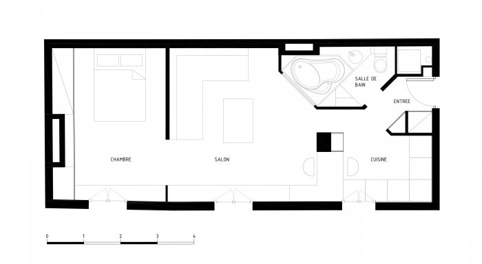 Restructuration d'une petite surface : PLAN BOOK ALMA ECHELLE